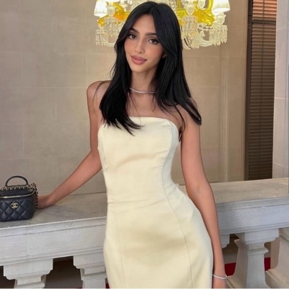 Zara Satin Effect Midi Dress. NWT. Size X Small - Picture 6 of 13